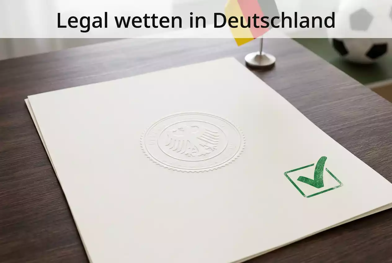 Fußball Wetten legal in Deutschland — Lizenz-Dokument mit GGL-Siegel